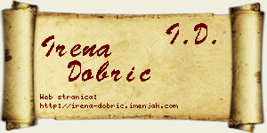 Irena Dobrić vizit kartica